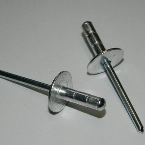 500 Stück Großkopf Blindnieten 4,8x28 K16 ALU/Stahl