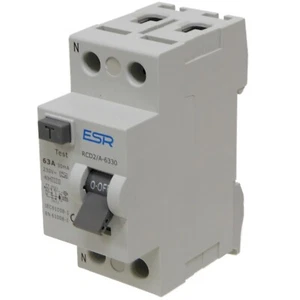 63A RCD RCCB 30mA Type A Double Pole 6kA Trip Switch AC / DC Protection 63 Amp - Picture 1 of 7