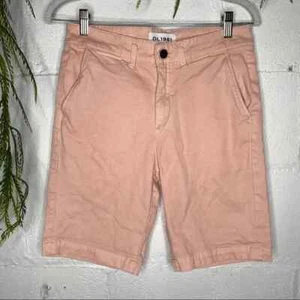 DL1961 Jacob Shorts in Puppy Love Salmon Pink Chino Flat Front Style Size 14 - Picture 1 of 14