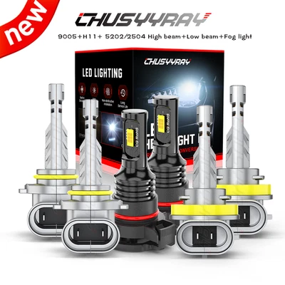 Para 2007-2014 Silverado Suburban Tahoe Faro LED + Luces antiniebla Branco - Imagem 1 de 4