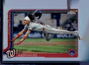 2025 Topps Chrome #176 CJ Abrams Refractors - Picture 1 of 2