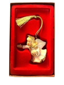 Nuevo Adorno Ángel Lenox con Arpa Acentos Dorados Porcelana Decoración Navidad - Imagen 1 de 12