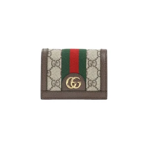 GUCCI Ophidia Beige And Ebony GG Canvas Wallet New & Authentic - Picture 1 of 3