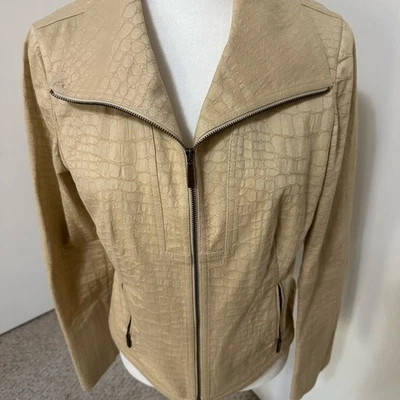 Chaqueta Carlisle Vintage Imitación Cuero Estampado Serpiente Tostado Talla 6 Foto 1 de 4