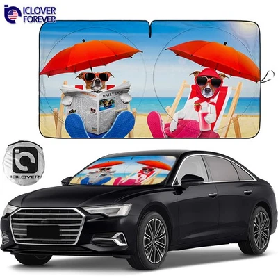 Foldable Car Front Window Sun Shade Cover Windshield UV Block Shield Protector - Image 1 of 4