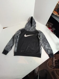 Nike Youth Medium (5-6yrs) Medium Gray/Black Dri-Fit Hoodie  - Picture 1 of 16