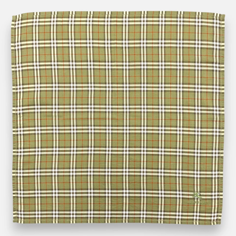 Vintage 90s Burberry Handkerchief Plaid Neckerchief Check Pocket Square Scarf - Image 1 of 4