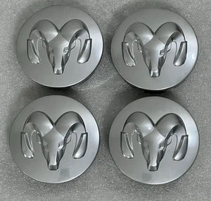 2.50" (64mm) OE Dodge Ram Wheel Center Caps 05290814AA , 52110398AA SATIN FINISH - Picture 1 of 8