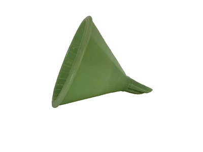 Embudo de vidrio acanalado grande vintage Mosser jadeíta verde Foto 1 de 4