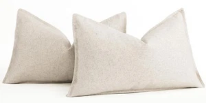 Pack of 2 Decorative Cotton Linen Throw Pillow Covers Soft Modern Farmhouse C... - Picture 1 of 7