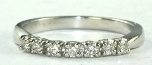 NUEVO SIN ETIQUETAS ANILLO DE BODA DIAMANTES PLATINO .21 QUILATES TALLA 6.25 - Imagen 1 de 4