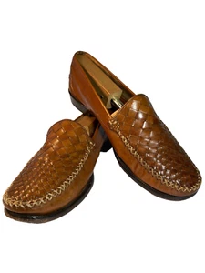 Cole Haan Herren Hellbraun Geflochten Schuh Leder Halbschuh Größe 8 Siehe Beschreibung - Bild 1 von 24