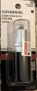 CoverGirl Continuous Color Lipstick, Iced Mauve New Sealed #420 - Picture 1 of 1
