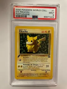 Ivy Pikachu #1 2000 World Collection Portuguese PSA 9 MINT 66871423 Fresh Grade - Picture 1 of 2