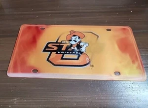 OKLAHOMA STATE COWBOYS Hologram Holographic TAG LICENSE PLATE OSU COWBOYS - Picture 1 of 3