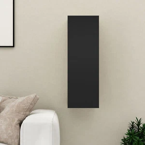 Sideboard TV-Schrank Schwarz 30,5x30x90 TV-Möbel Spanplatte Mediaschrank - Bild 1 von 12