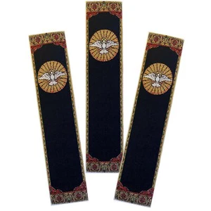 Holy Spirit Tapestry Bookmarker Set of 3 Textile Art 9 1/8" x 2" - Picture 1 of 2