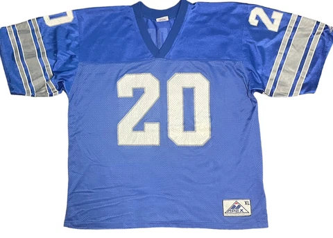 VINTAGE 90'S APEX ONE NFL DETROIT LIONS BARRY SANDERS  JERSEY SIZE XL Cover