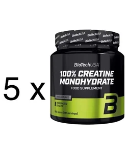 5 x Kreatin | Creatine BiotechUSA 100% Kreatin Monohydrat 500g + Bonus - Bild 1 von 6