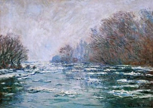 1671 - Ice Floes, Vetheuil By Claude Monet - Giclee Fine Art Print - Picture 1 of 2