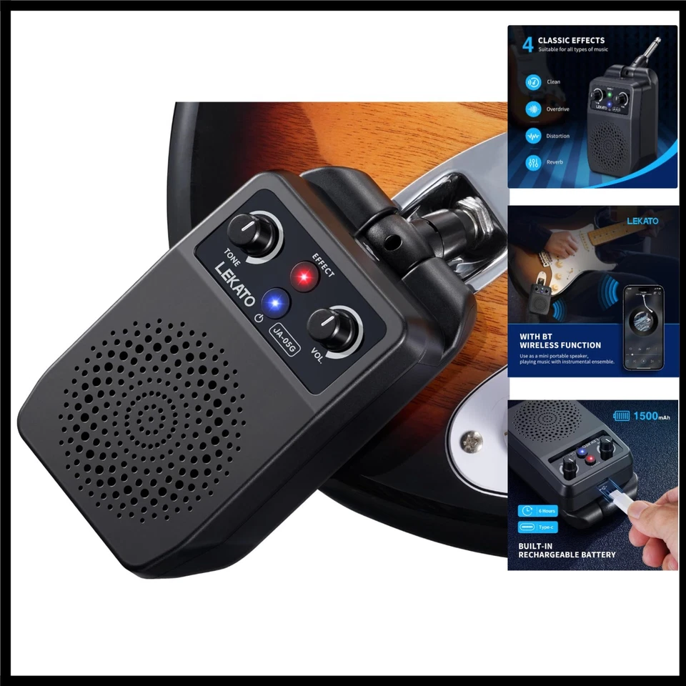 Mini Gitarrenverstärker 5W inklusive vier Effekten – Kompakt und leistungsstark - Bild 1 von 1