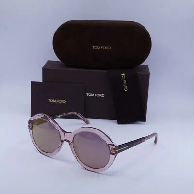 Espejo Tom Ford FT1088 72Z rosa claro brillante/habana oscura/violeta 55-19-140 cantado... Foto 1 de 4