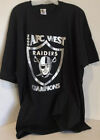 Vintage Champion Oakland Raiders NFL T-Shirt Size XXXL Silver Black Embroidered