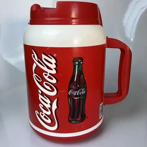 Vtg Cup  2001 Whirley Coca Cola 64 oz Insulated Travel Mug Jug with Lid USA Coke - Picture 1 of 11