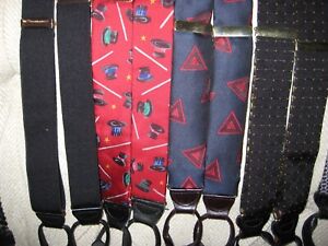 NEW     Assorted Lot of ( 4) Men's Braces Suspenders Trafalgar SILK