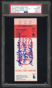 HOF Reggie Jackson 1977 signiert Baseball World Series GM 6 Ticket PSADNA Autogramm 10 - Bild 1 von 5