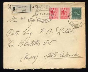 ITALIA - RSI - Racc. per £ 1,75 (Veglio Mosso - 01.07.1944) - Bild 1 von 1