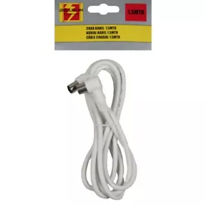 Câble d'Antenne TV Coaxial Connecteur Double Coudé 90° Mâle Femelle 6,65 - Imagen 1 de 1