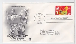 TurtlesTradingPost- Year of the Rooster- FDC 1992 #2720 Artcraft Variety Cachet - Picture 1 of 1