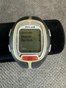 Unisex Polar RS200 Black Gold Training Heart Rate Digital Watch L6 New Battery - Picture 1 of 6