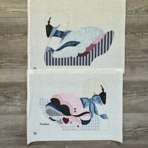 Lienzo con aguja 3D pintado a mano vintage, 1987 ganso victoriano TS Designs - Imagen 1 de 20