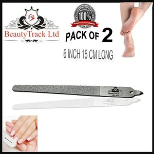 Paquete de 2 uñas Diamond Deb lima recubierta de acero inoxidable 6,0" manicura pedicura Reino Unido - Imagen 1 de 2