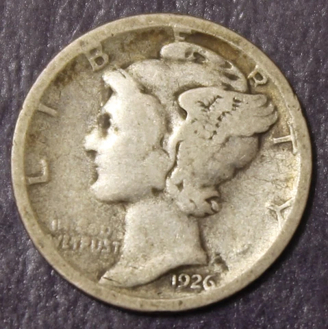 1926 S Mercury Dime VG...........................Lot 96 Cover