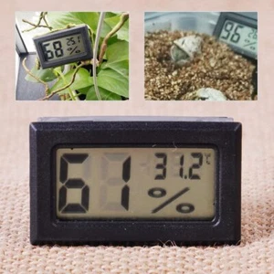 Rectangle Mini Digital Hygrometer Thermometer Humidity Monitor Cigar Humidor Em - Picture 1 of 4