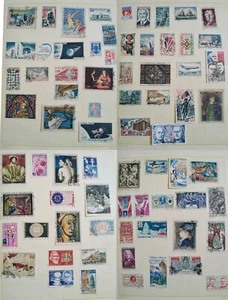France Stamps Attractive Postage Collection 4 pages Used   - Picture 1 of 5