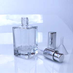 Parfum Flakon - GLAS- leer - NEU + Trichter - 50ml-SILBER-506S - Bild 1 von 2