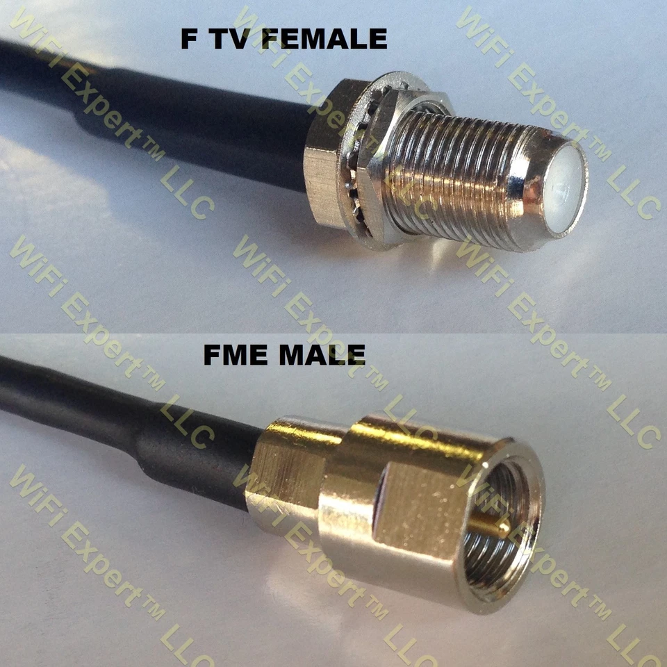 USA-CA LMR100 F FEMALE to FME MALE Coaxial RF Pigtail Cable - Image 1 of 1