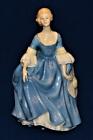 Vintage 1966 ROYAL DOULTON Bone China HN2335 HILARY Blue Dress 7"h Figurine LE