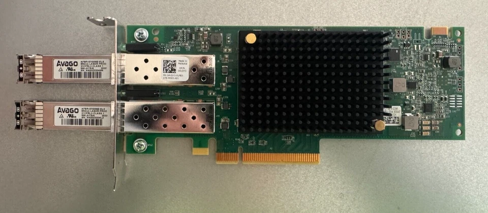 Dell 4VDY3 / Emulex LPE35002 32Gb/s Dual Port PCIe FC HBA w/ SFP - Image 1 of 1