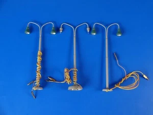 BELI-BECO / BRAWA H0 - 3x Street Light / Whip Light 2 -Flame / EXC - TESTED - Picture 1 of 2