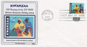 3548  34c KWANZAA - HOC cachet - Picture 1 of 1