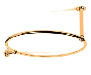 Circular Shower Curtain Rail Wall and Ceiling Large High Quality Brushed Brass - Picture 1 of 6