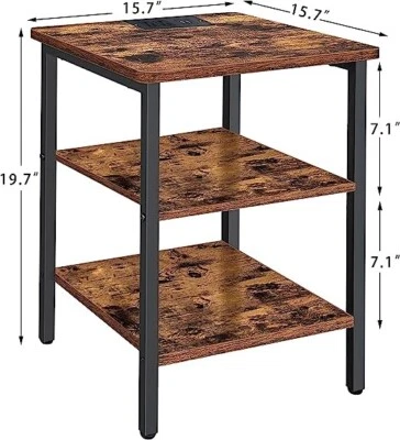 Sofa/Bed Side Table with Charging Station | 2 Outlets & 2 USB Ports | Large Size - Image 1 of 4