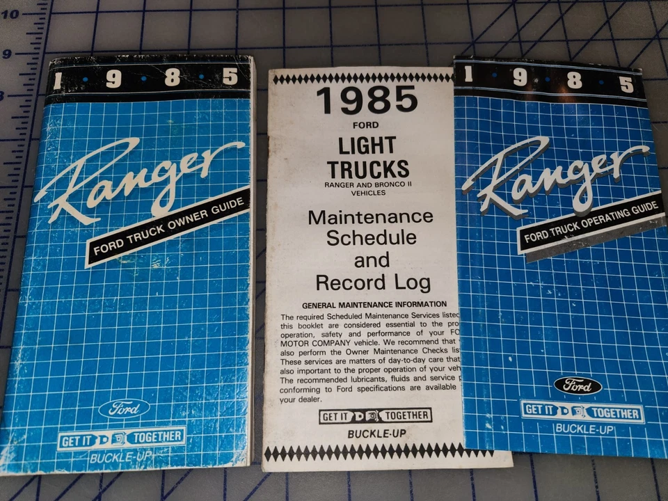 Lote de 3 manuais do proprietário Ford Ranger 1985 - Imagem 1 de 1