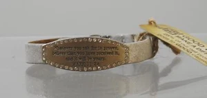 Pulsera apilable de cristal de cuero Tranquility Scripture Mark 11:24 GD10 - Imagen 1 de 12