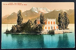 Salagnon Insel Genf Schweiz antike alte Postkarte Vintage Künstlerpostkarte - Bild 1 von 2